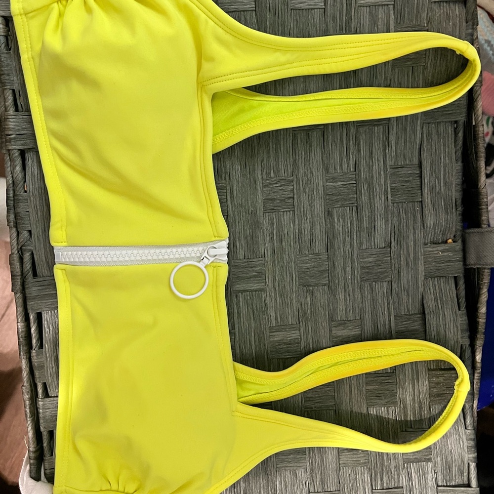 Bright Yellow Bikini Top
